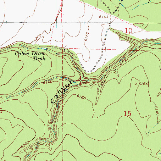 Topographic Map of Cabin Draw, AZ