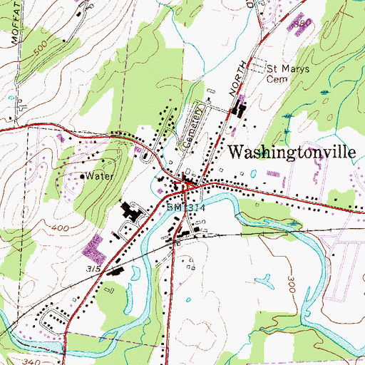 Topographic Map of First Presbyterian Church, NY