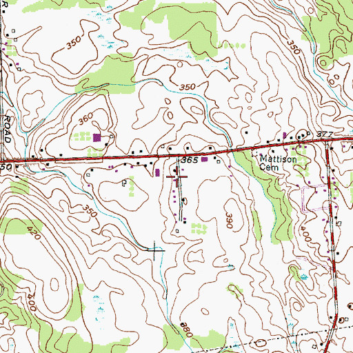 Topographic Map of Bible Baptist Church, NY