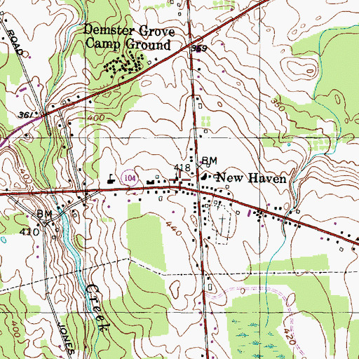 Topographic Map of First Congregational Church, NY
