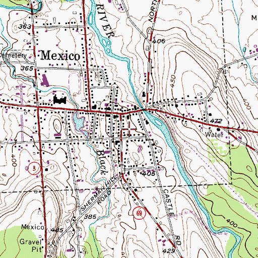 Topographic Map of First United Methodist Church, NY