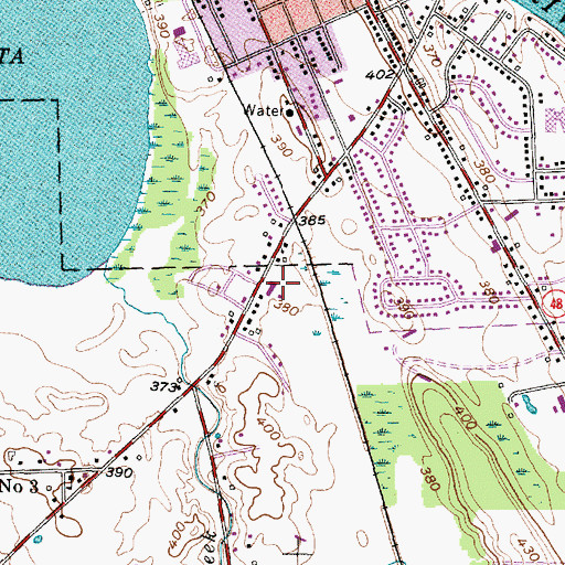 Topographic Map of Fulton First United Methodist Church, NY