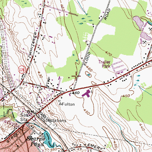 Topographic Map of Grace Bible Baptist Church, NY