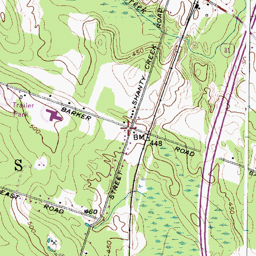 Topographic Map of Kingdom Hall of Jehovah's Witnesses, NY