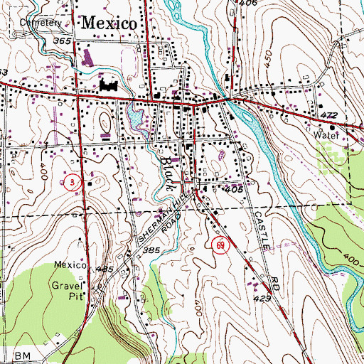 Topographic Map of Lighthouse Church of God, NY