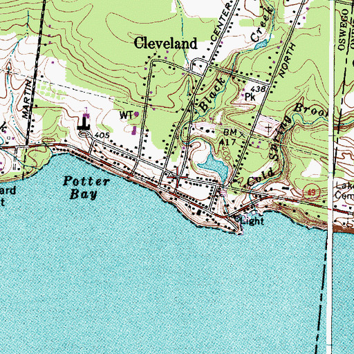 Topographic Map of Methodist Church of Cleveland, NY