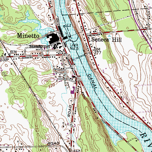 Topographic Map of Minetto United Methodist Church, NY