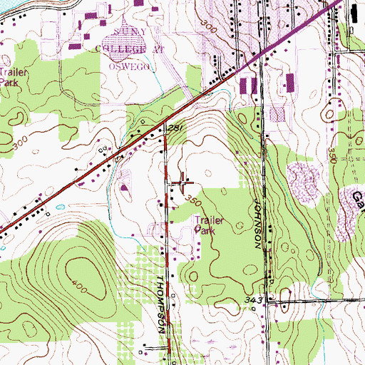 Topographic Map of Oswego Alliance Church, NY