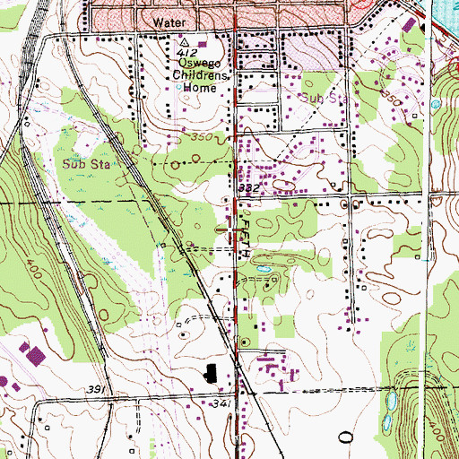 Topographic Map of Port City Faith Assembly, NY