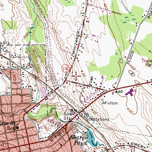 Topographic Map of Prince of Peace Evangelical Lutheran Church, NY