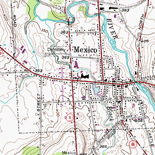 Topographic Map of Saint Anne Mother of Mary Church, NY