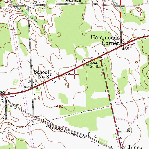 Topographic Map of United Baptist Church, NY