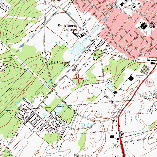 Topographic Map of Church of Our Lady of Mount Carmel, NY