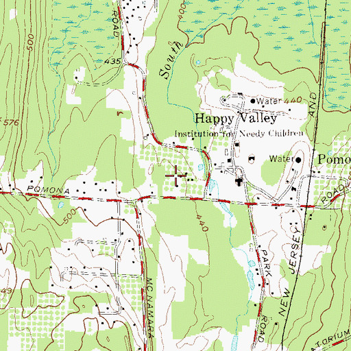 Topographic Map of Darbe Mehr Zoroastrian Temple, NY