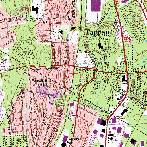 Topographic Map of Interdenominational Christian Church, NY