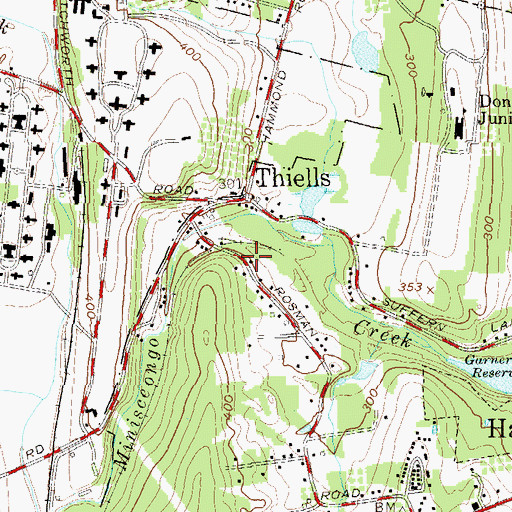 Topographic Map of Thiells Methodist Church, NY