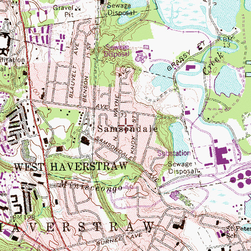 Topographic Map of Faith Christian Assembly of God Church, NY
