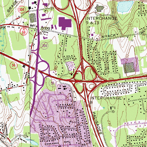 Topographic Map of Kingdom Hall of Jehovah's Witnesses, NY
