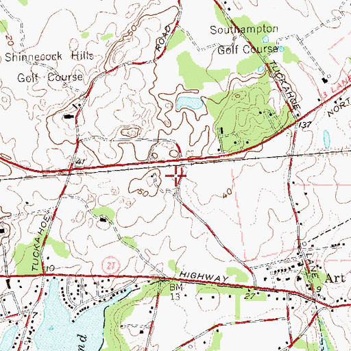 Topographic Map of Kimisis Tis Theotokou Greek Orthodox Church of the Hamptons, NY