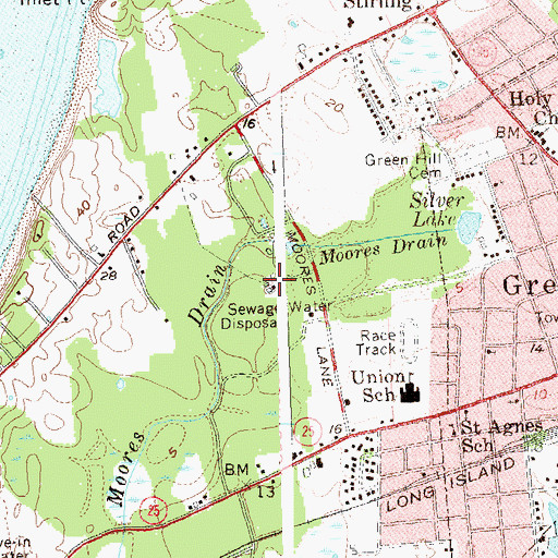 Topographic Map of Greenport Village Sewage Treatment Plant, NY
