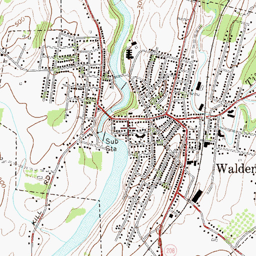 Topographic Map of Walden Jewish Community Center, NY