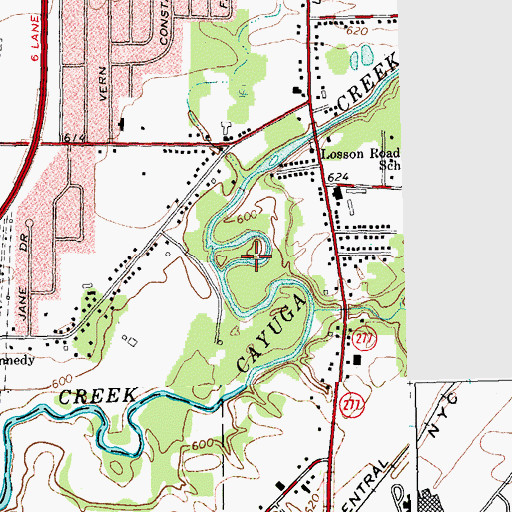 Topographic Map of Carefree Park Estates Mobile Home Park, NY