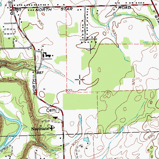 Topographic Map of Crag Burn Golf Club, NY