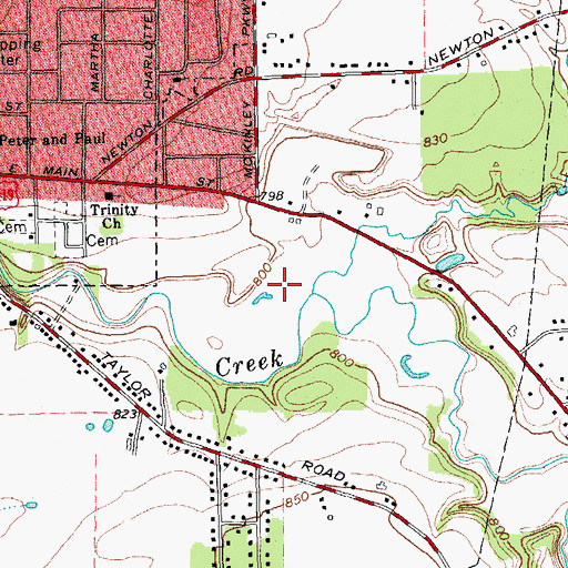 Topographic Map of Hamburg Town Golf Course, NY