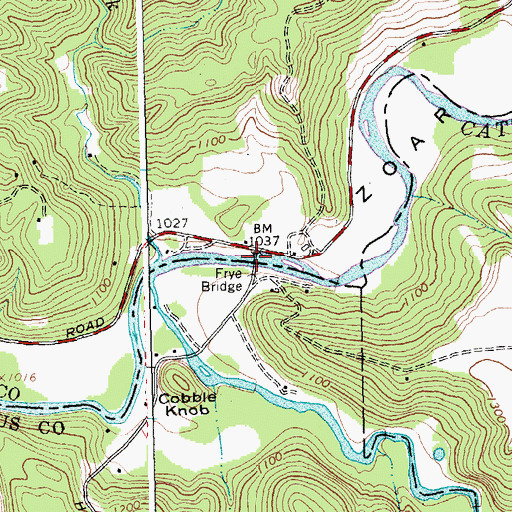 Topographic Map of Hammond Hill Road Bridge, NY