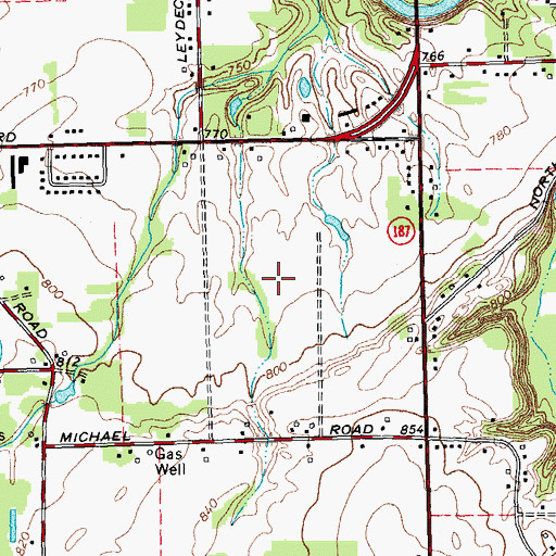 Topographic Map of Harvest Hill Golf Course, NY