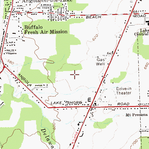 Topographic Map of Melody Meadows Mobile Home Park, NY