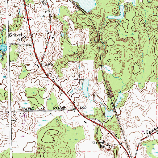 Topographic Map of Rolling Hills Golf Course, NY