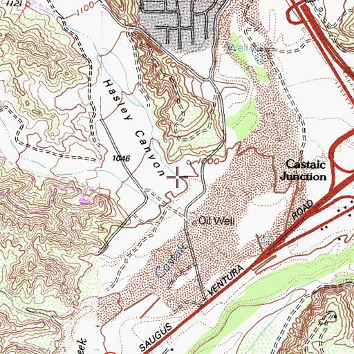 Topographic Map of Hasley Canyon, CA