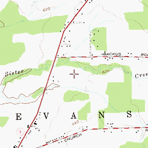 Topographic Map of Triton Valley Estates Derby Mobile Home Park, NY