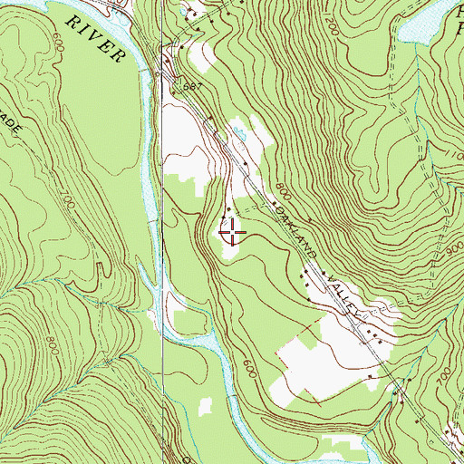 Topographic Map of Oakland Valley Campground, NY