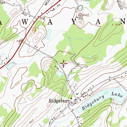 Topographic Map of Wawayanda Town Hall, NY