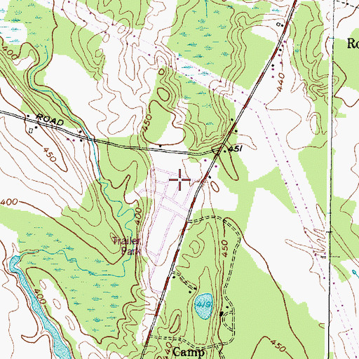 Topographic Map of Conifer Mobile Home Park, NY