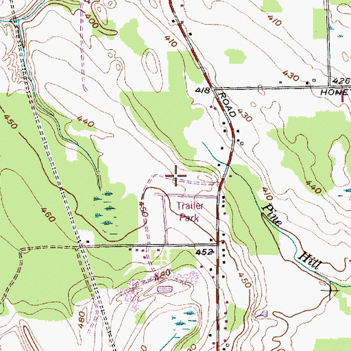Topographic Map of Fox Meadow Mobile Home Park, NY