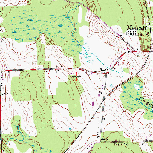 Topographic Map of Hannibal Hills Mobile Home Park, NY
