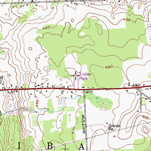 Topographic Map of Hillcrest East Mobile Home Park, NY
