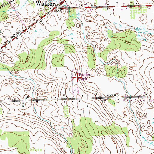 Topographic Map of Hilltop Trailer Park, NY