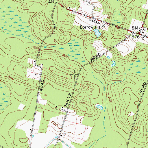 Topographic Map of Holly Park Mobile Home Park, NY
