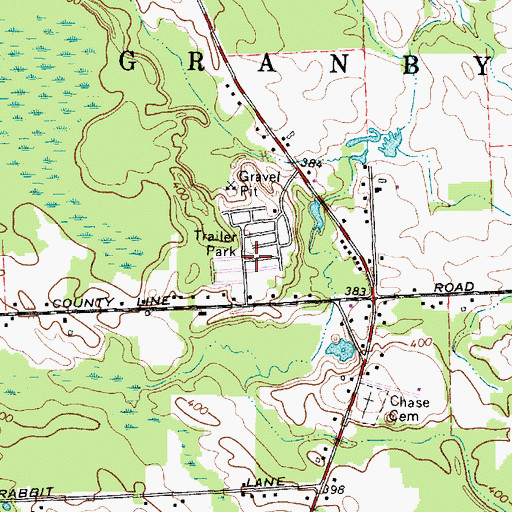Topographic Map of Indian Hills Mobile Home Park, NY