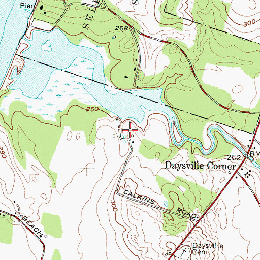 Topographic Map of Lapointe Manor Mobile Home Park, NY