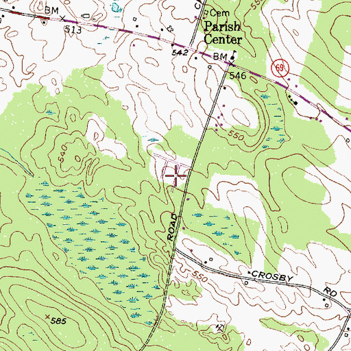 Topographic Map of Liberty Park Mobile Home Park, NY