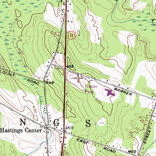 Topographic Map of Lyndon Lawns Mobile Home Park, NY