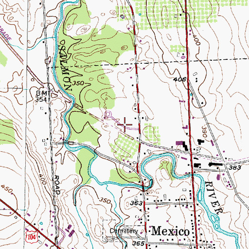 Topographic Map of Pleasant Meadow Mobile Home Park, NY