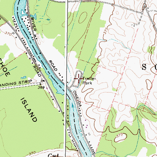 Topographic Map of Riverview Mobile Court, NY