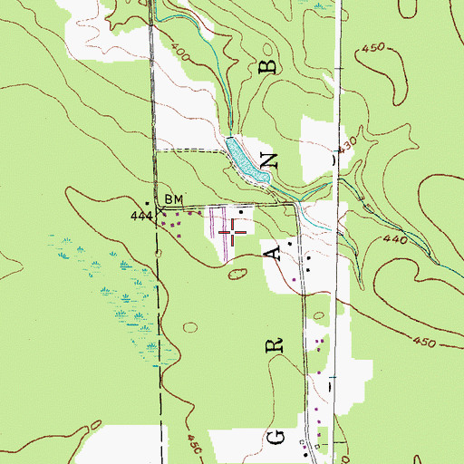 Topographic Map of Woodland Mobile Home Park, NY