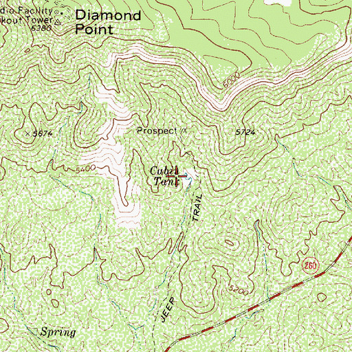 Topographic Map of Cabin Tank, AZ